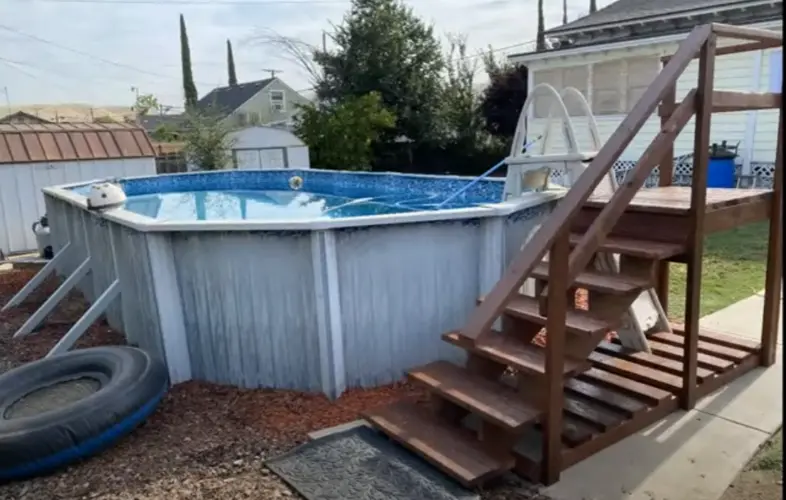 How to build stairs for above ground pool